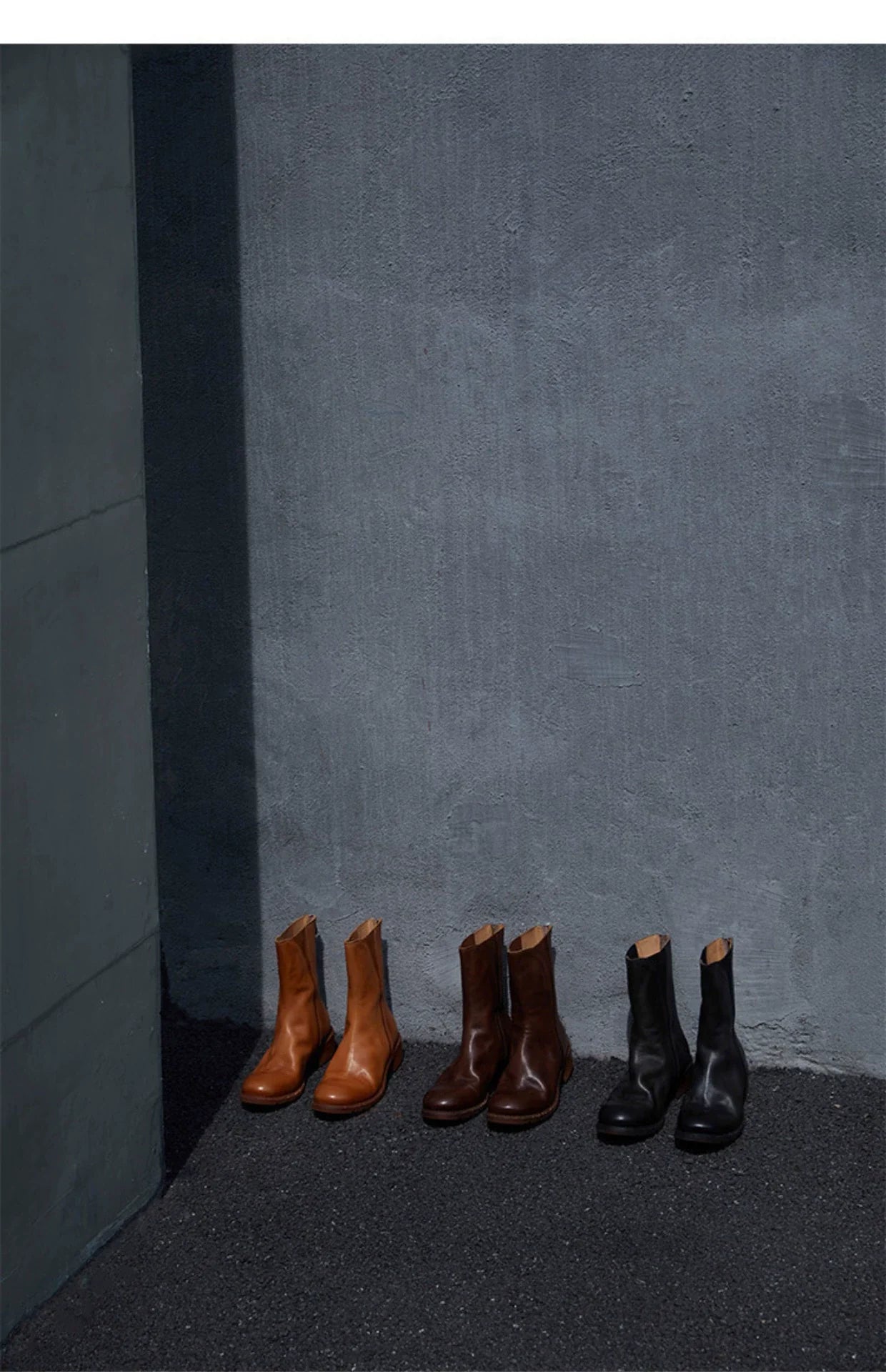 Leather Mid-Calf Boots - Wolvess