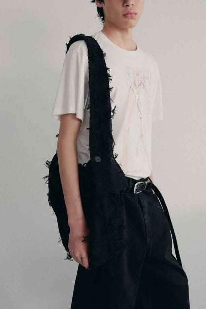 Fringe Quilted Hobo Bag