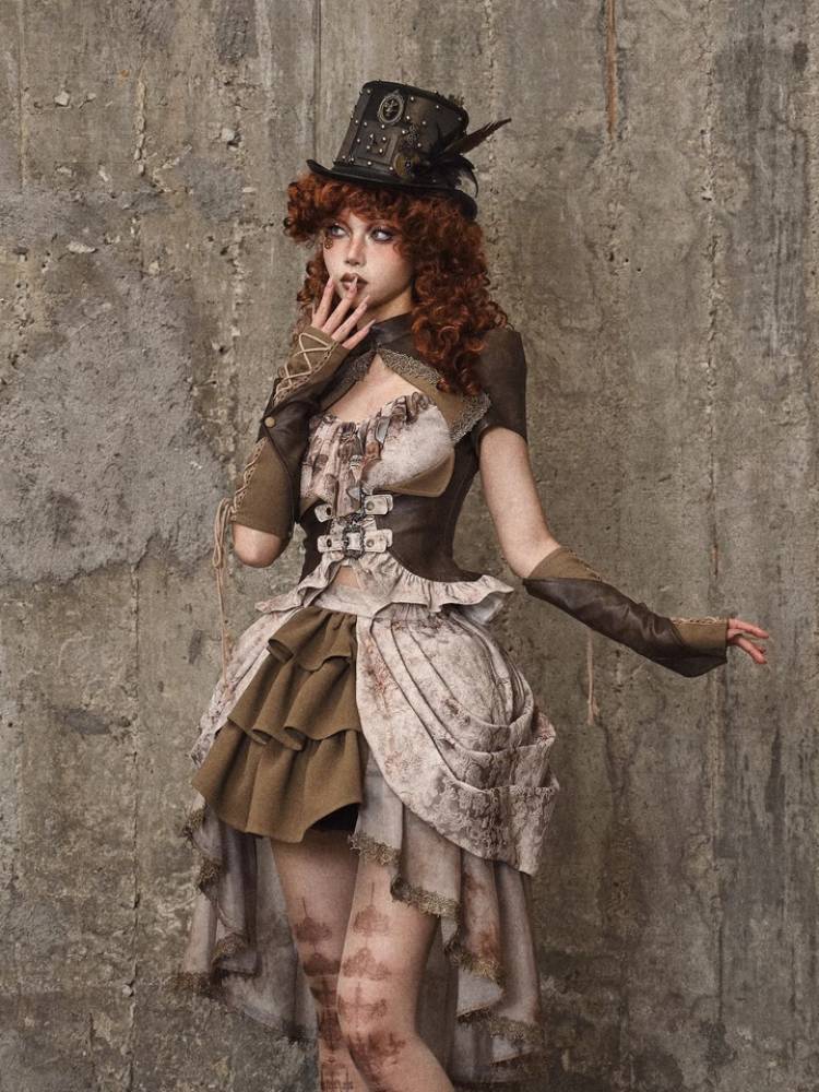 Vintage Lace Up sleeve - Wolvess