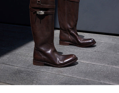Leather Equestrian Riding Boots - Wolvess