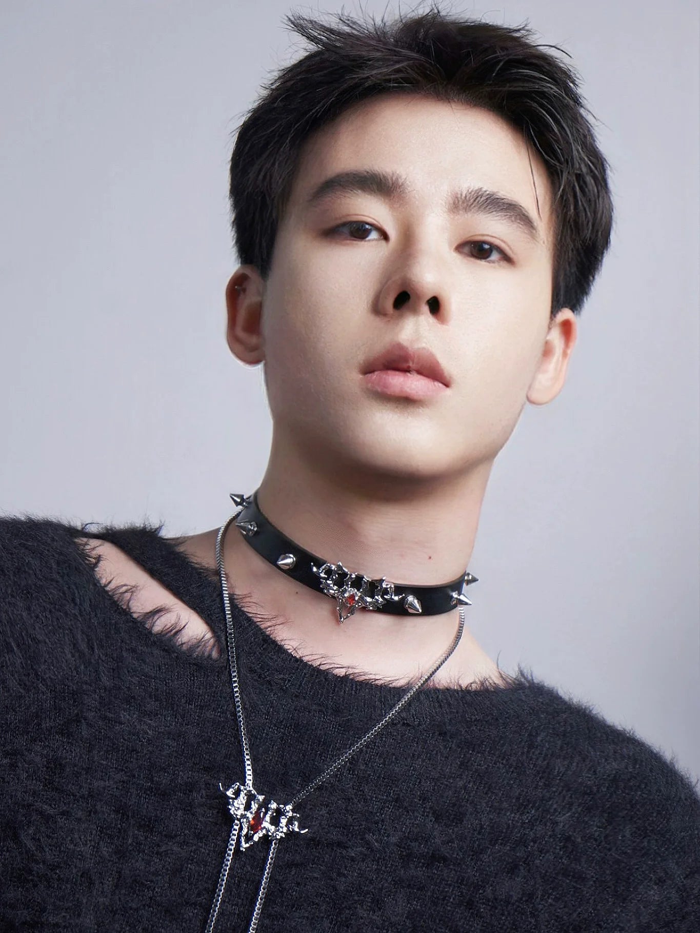 Spiked Gothic Skull Jewelry Set - Wolvess