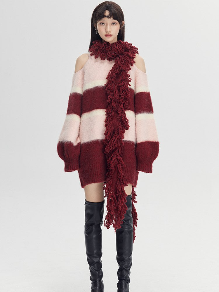 Fringe-Trimmed Wrap Scarf - Wolvess