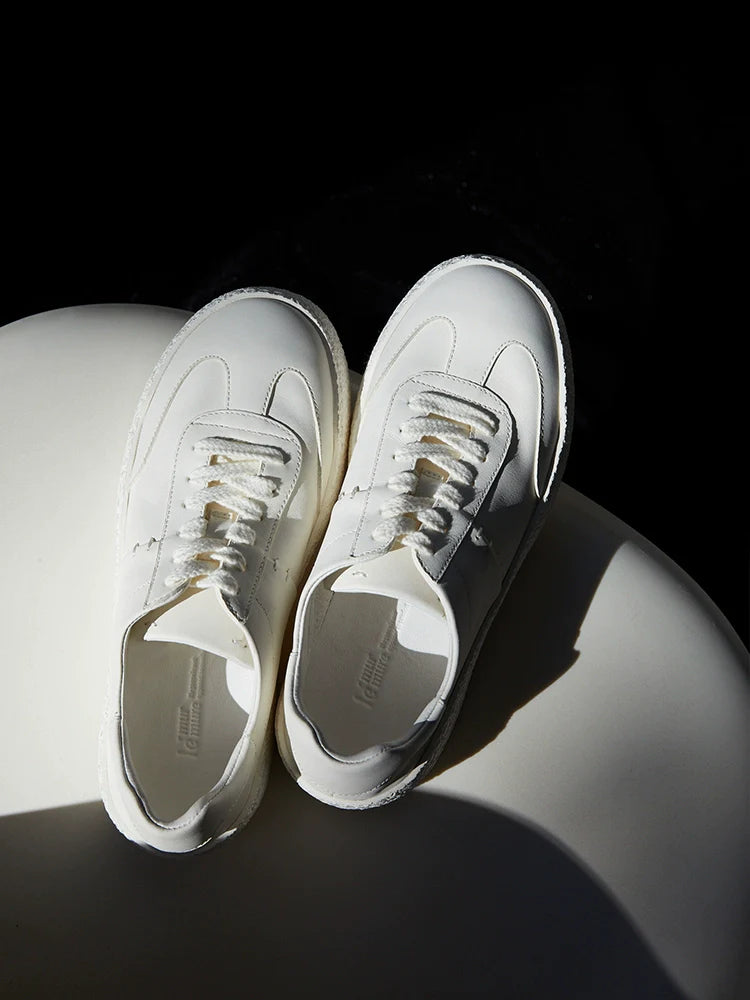 Chunky White Platform Sneakers - Wolvess