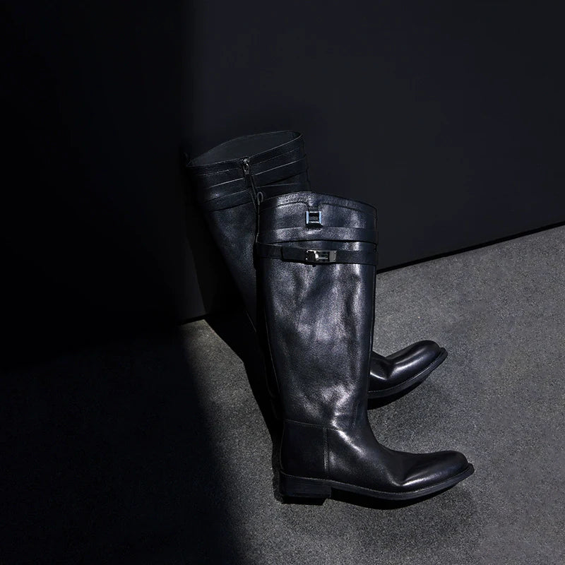 Leather Equestrian Riding Boots - Wolvess
