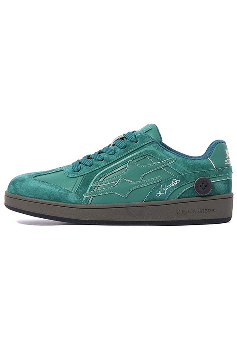 Suede Low-Top Sneakers Green - Wolvess