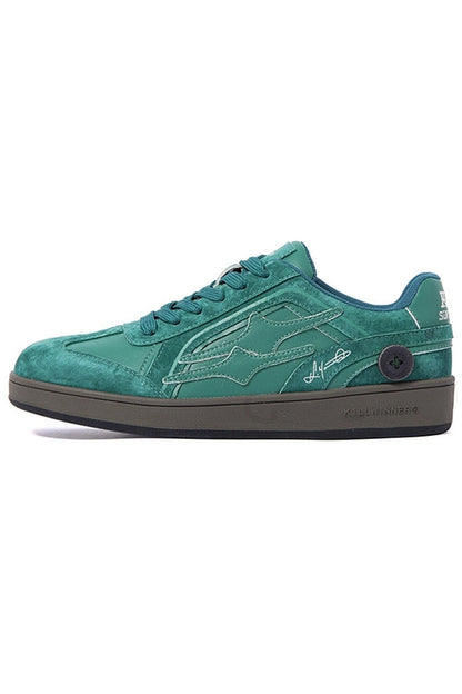 Suede Low-Top Sneakers Green - Wolvess