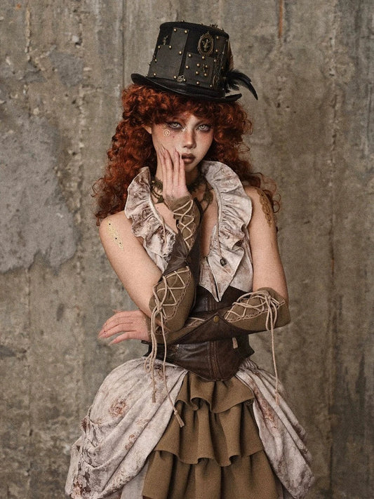 Vintage Lace Up sleeve - Wolvess