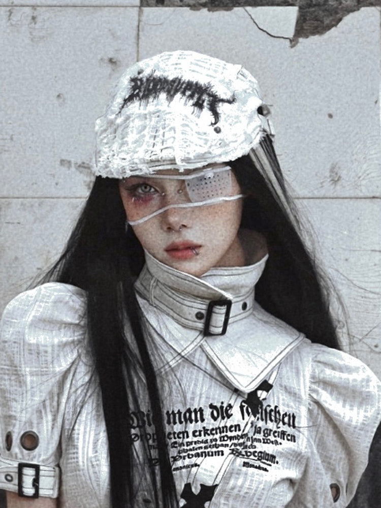 Graffiti Distressed Beret Cap - Wolvess