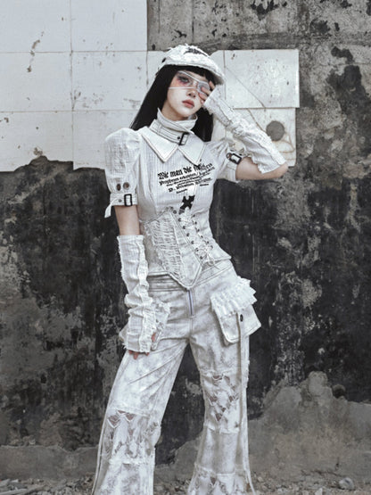 Graffiti Distressed Beret Cap - Wolvess