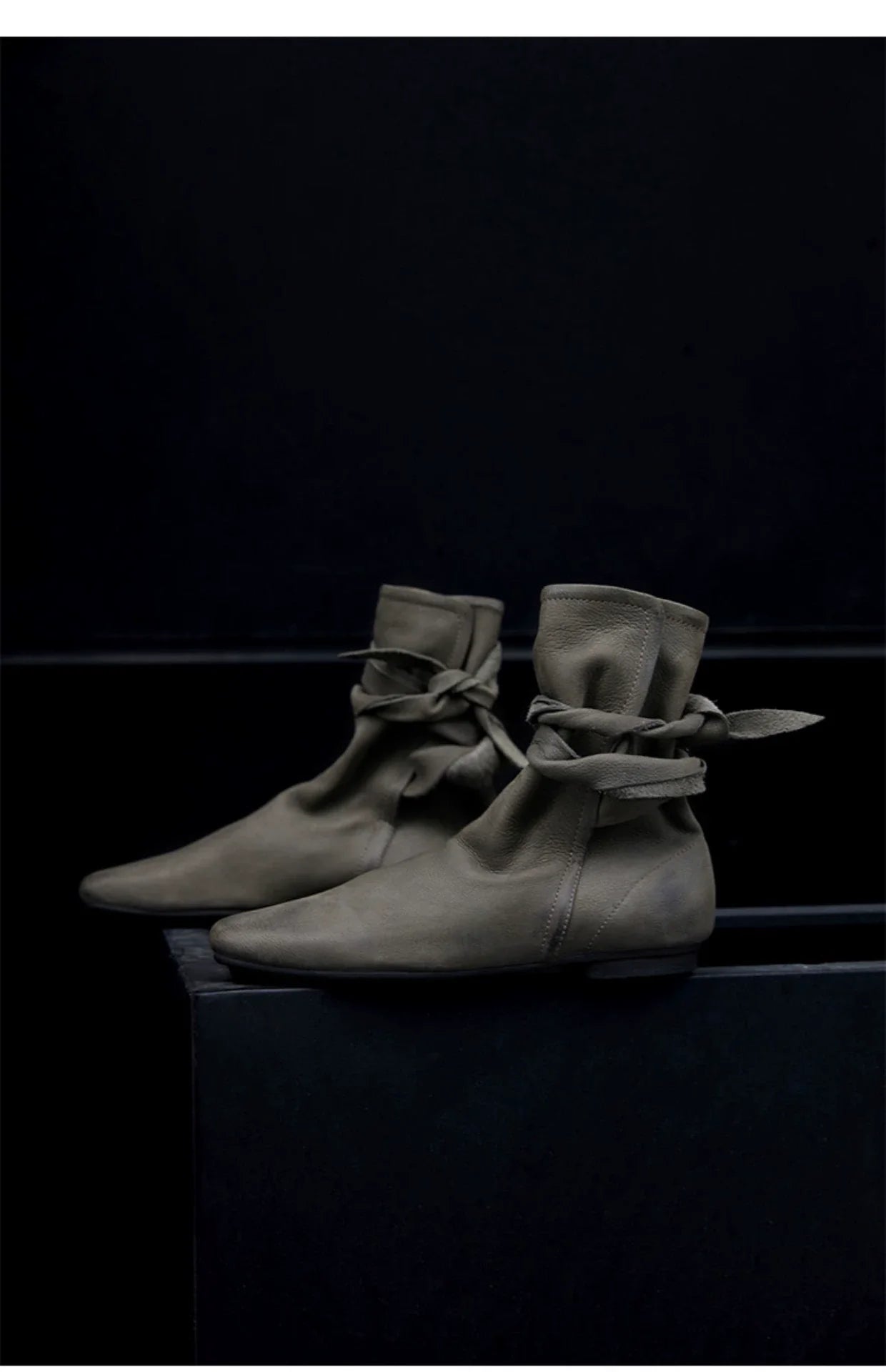 Pointed Toe Buckle Ankle Boots - Wolvess