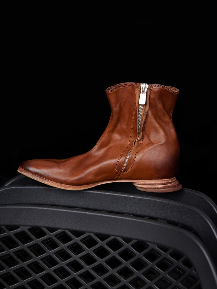 Black Leather Tabi Boots - Wolvess