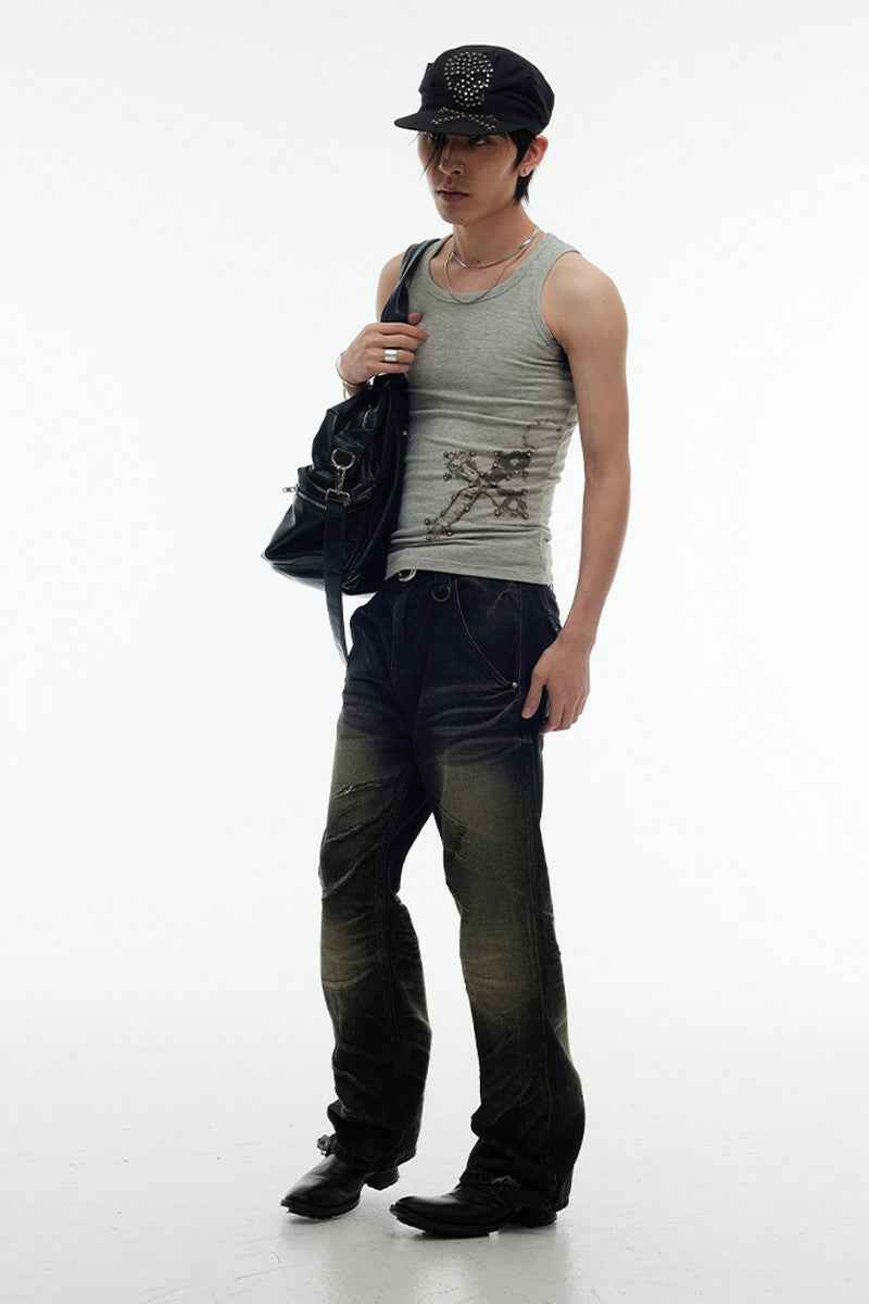 Distressed Leopard Sling Bag