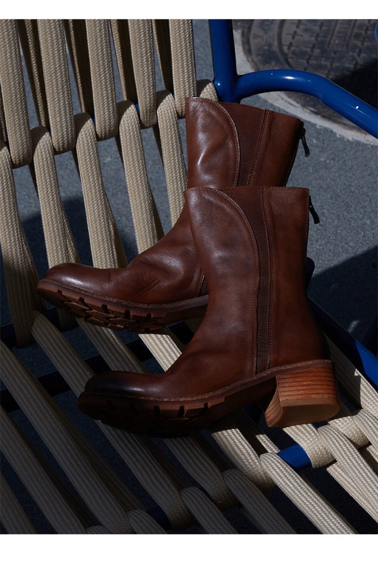 Leather Mid-Calf Boots - Wolvess