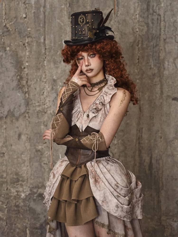 Vintage Lace Up sleeve - Wolvess