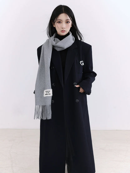 Fragile Heart Signature White Fringed Scarf - Luxe Winter Accessory - Wolvess