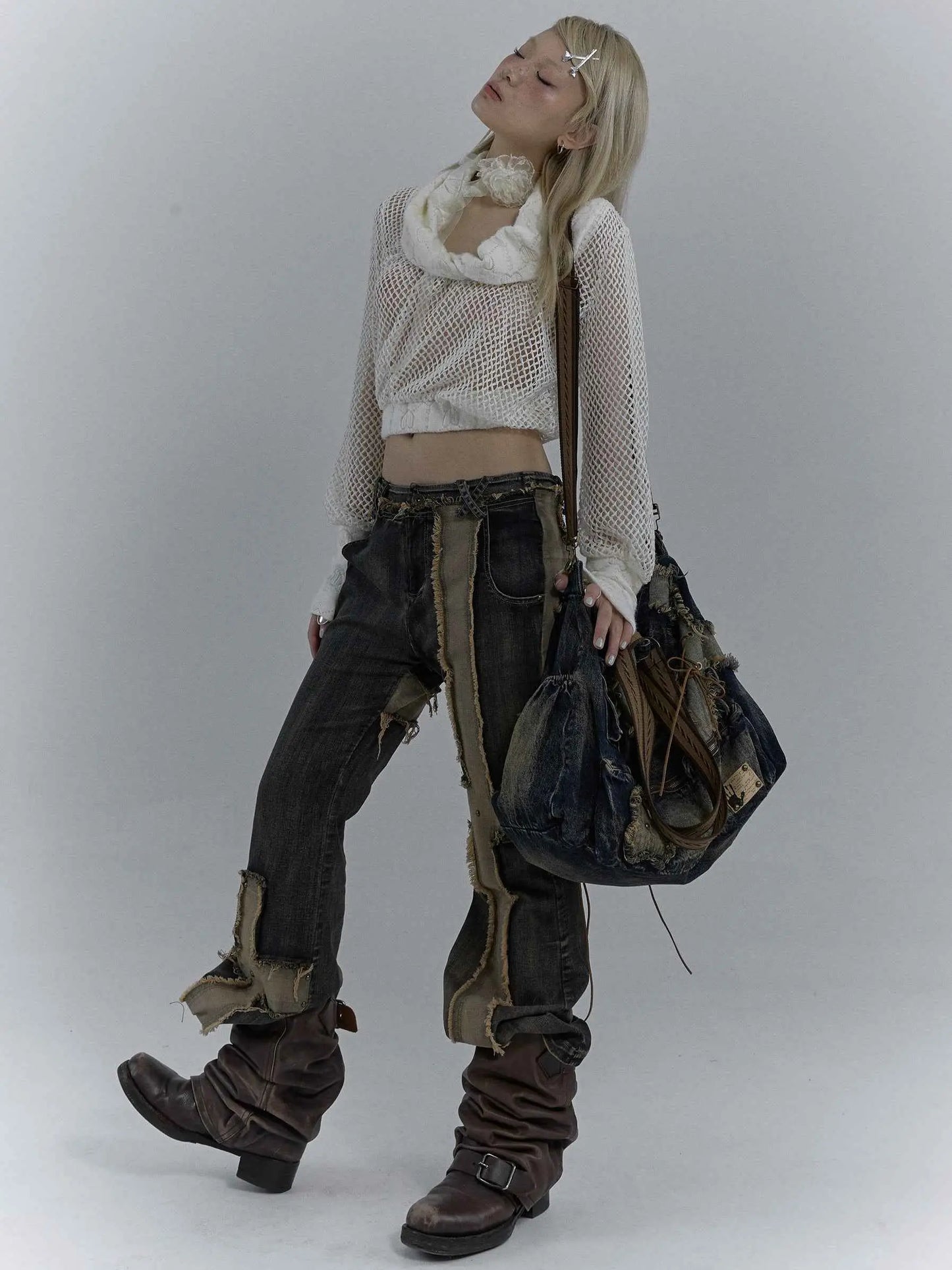 Rugged Denim Utility Tote