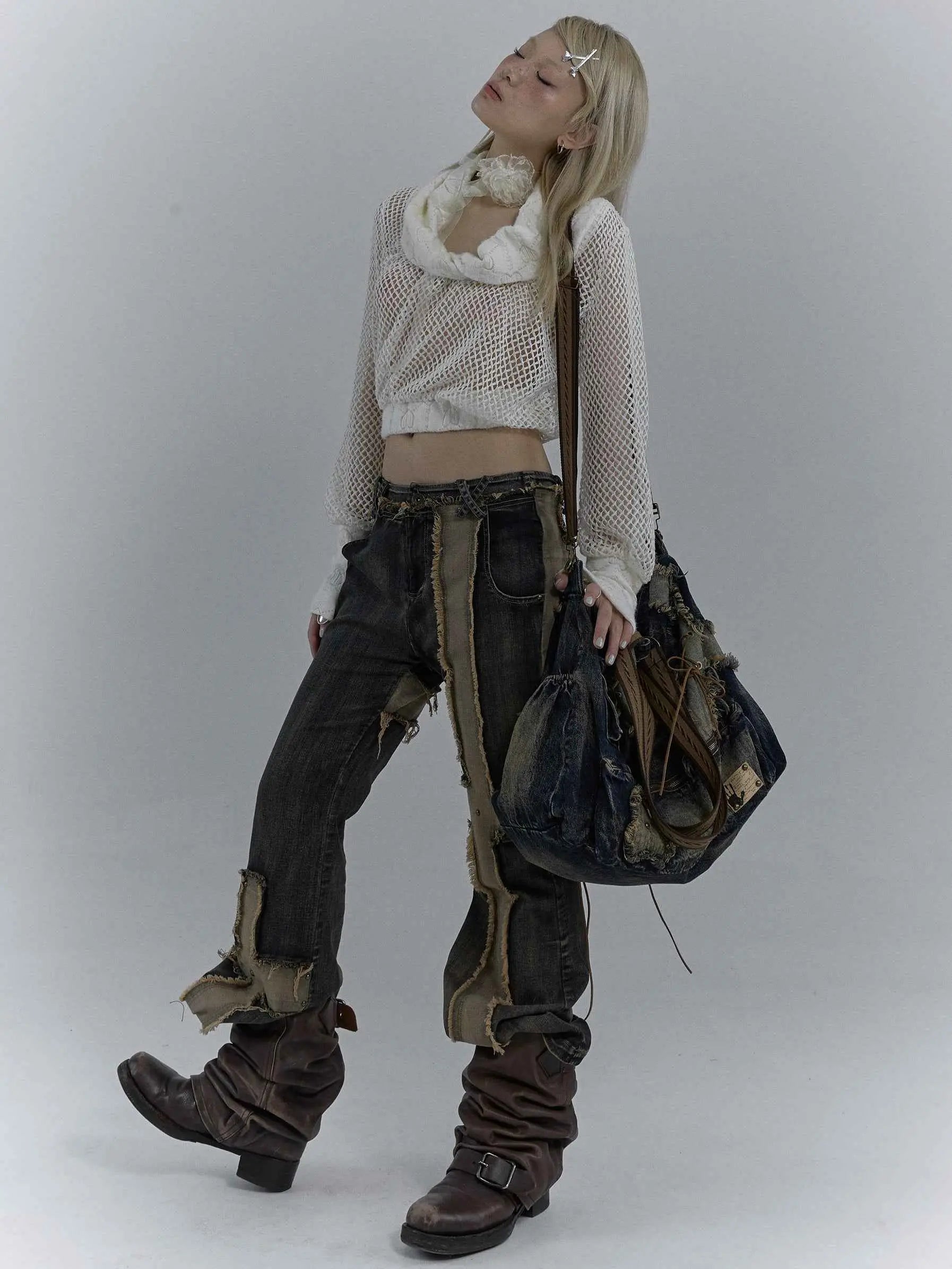 Rugged Denim Utility Tote