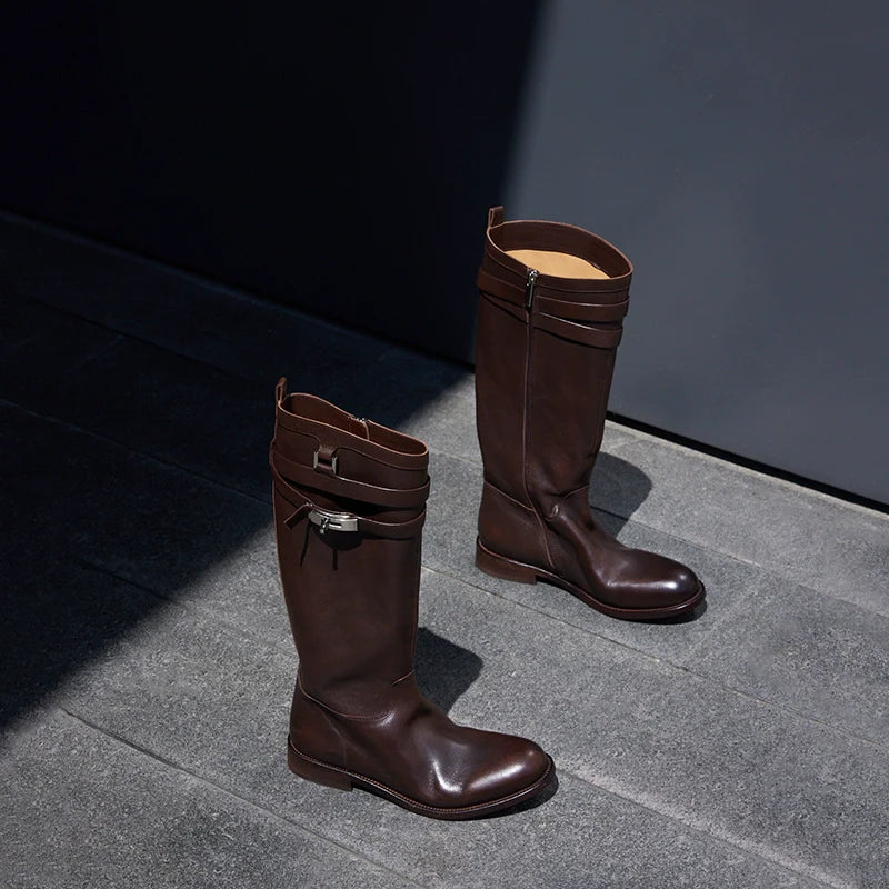 Leather Equestrian Riding Boots - Wolvess