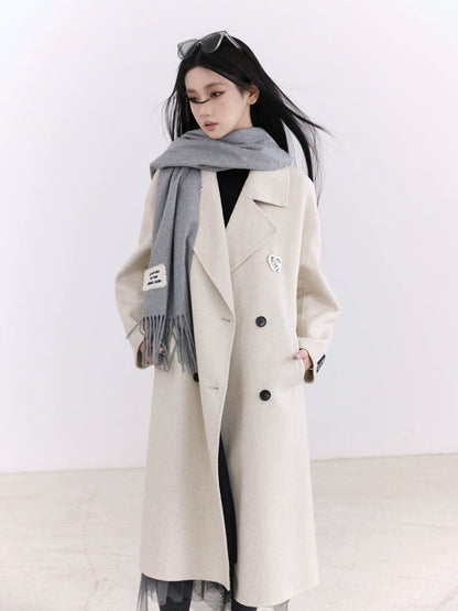 Fragile Heart Signature White Fringed Scarf - Luxe Winter Accessory - Wolvess