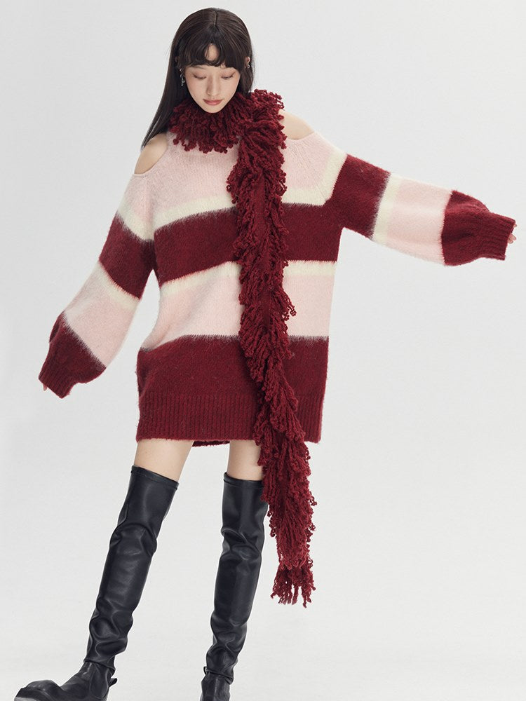 Fringe-Trimmed Wrap Scarf - Wolvess