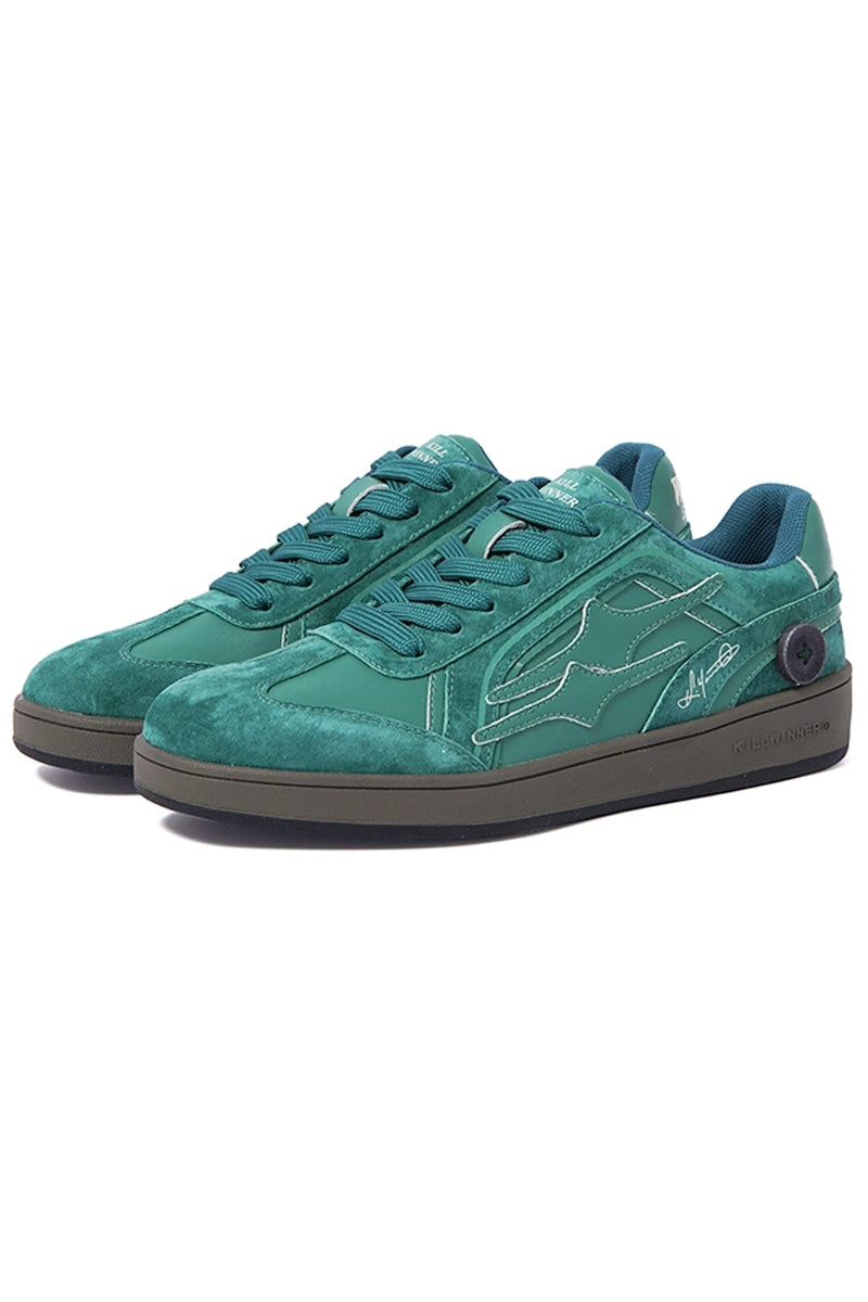 Suede Low-Top Sneakers Green - Wolvess