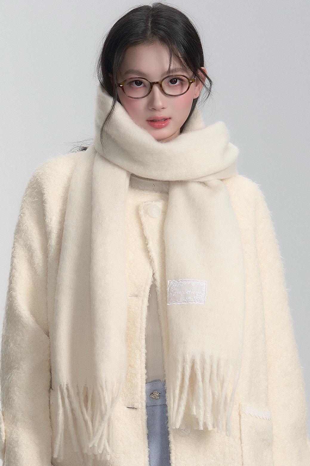 Wool Fringe Scarf - Wolvess