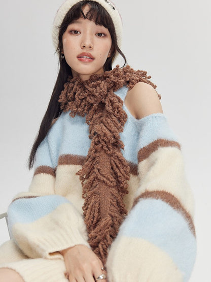 Fringe-Trimmed Wrap Scarf - Wolvess