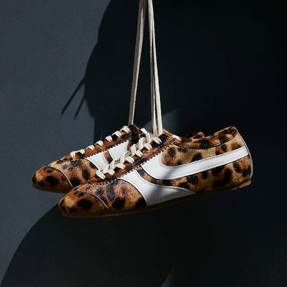 Leopard Print Retro Sneakers - Wolvess