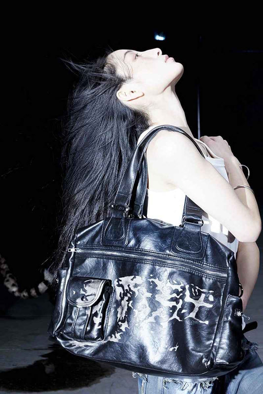 Distressed Leopard Sling Bag