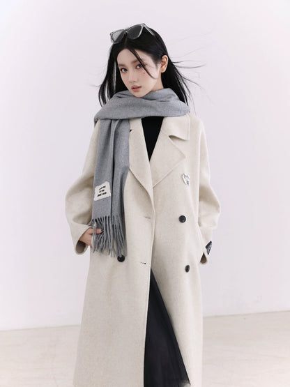 Fragile Heart Signature White Fringed Scarf - Luxe Winter Accessory - Wolvess