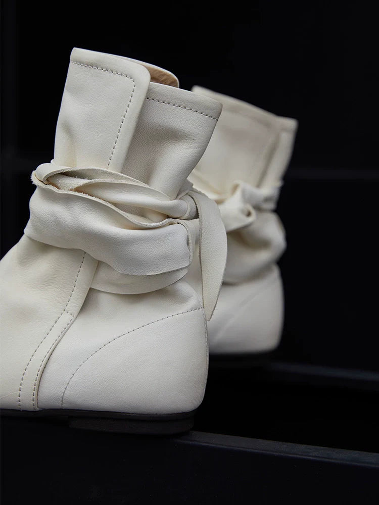 Pointed Toe Buckle Ankle Boots - Wolvess