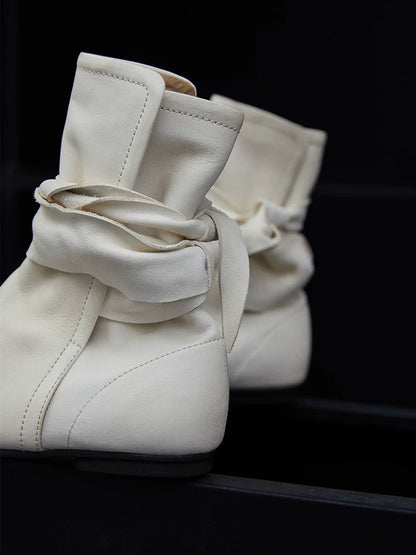 Pointed Toe Buckle Ankle Boots - Wolvess