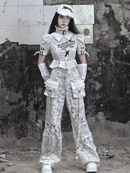 Graffiti Distressed Beret Cap - Wolvess