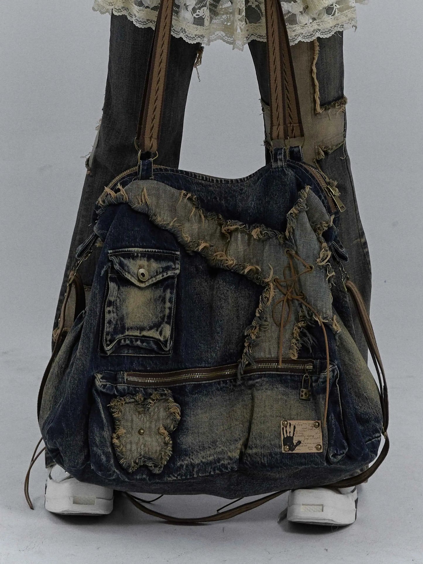 Rugged Denim Utility Tote