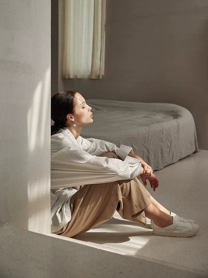 White Low-Top Lace-Up Sneakers - Wolvess