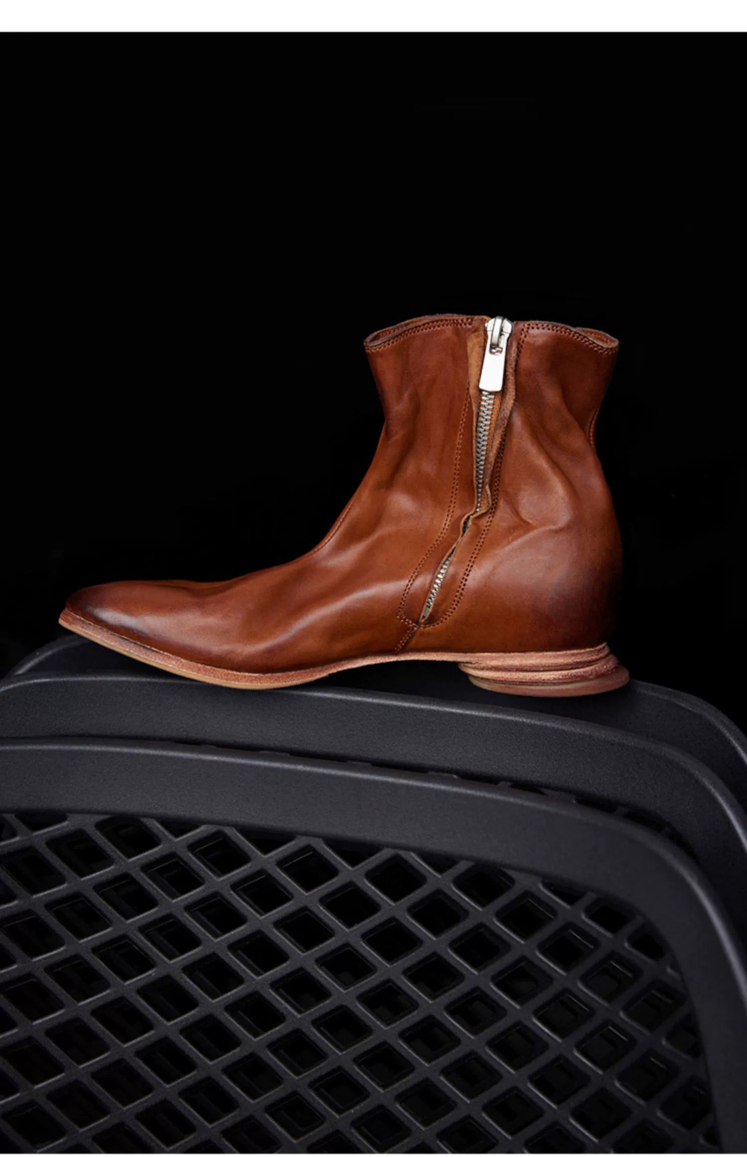 Black Leather Tabi Boots - Wolvess