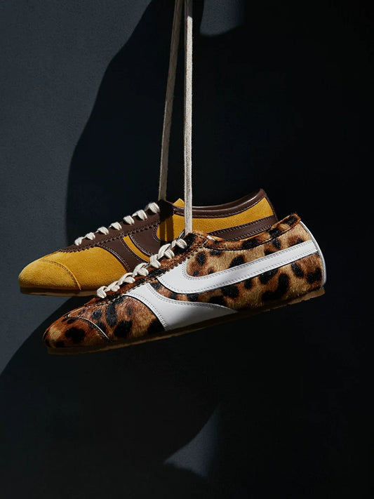 Leopard Print Retro Sneakers - Wolvess