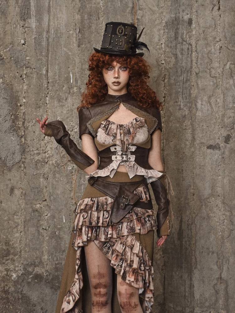 Vintage Lace Up sleeve - Wolvess