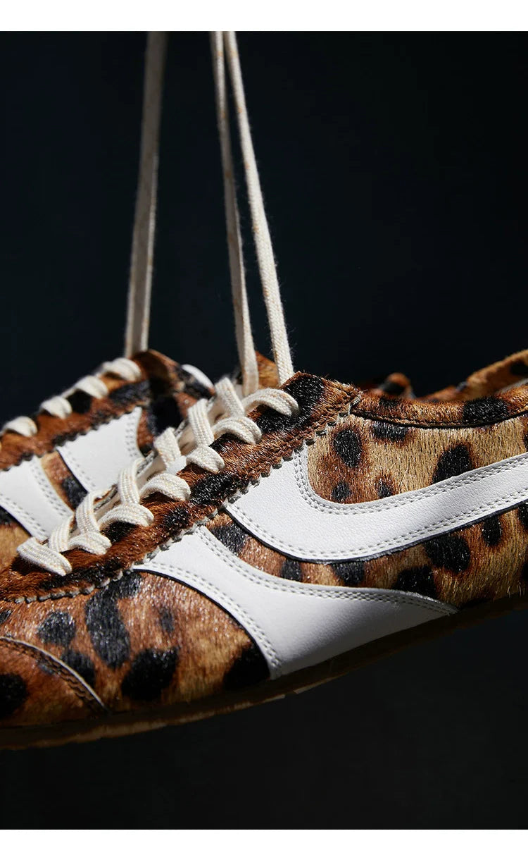 Leopard Print Retro Sneakers - Wolvess