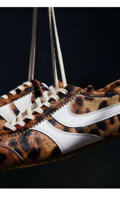 Leopard Print Retro Sneakers - Wolvess