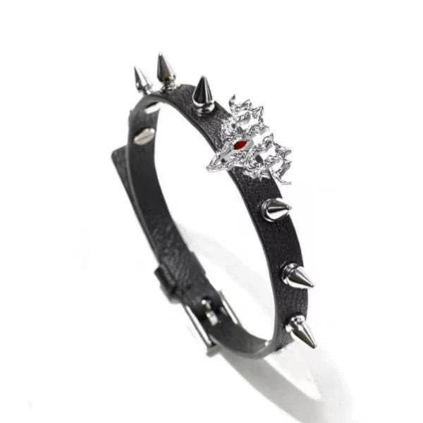 Spiked Gothic Skull Jewelry Set - Wolvess