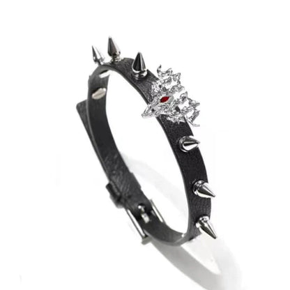 Spiked Gothic Skull Jewelry Set - Wolvess