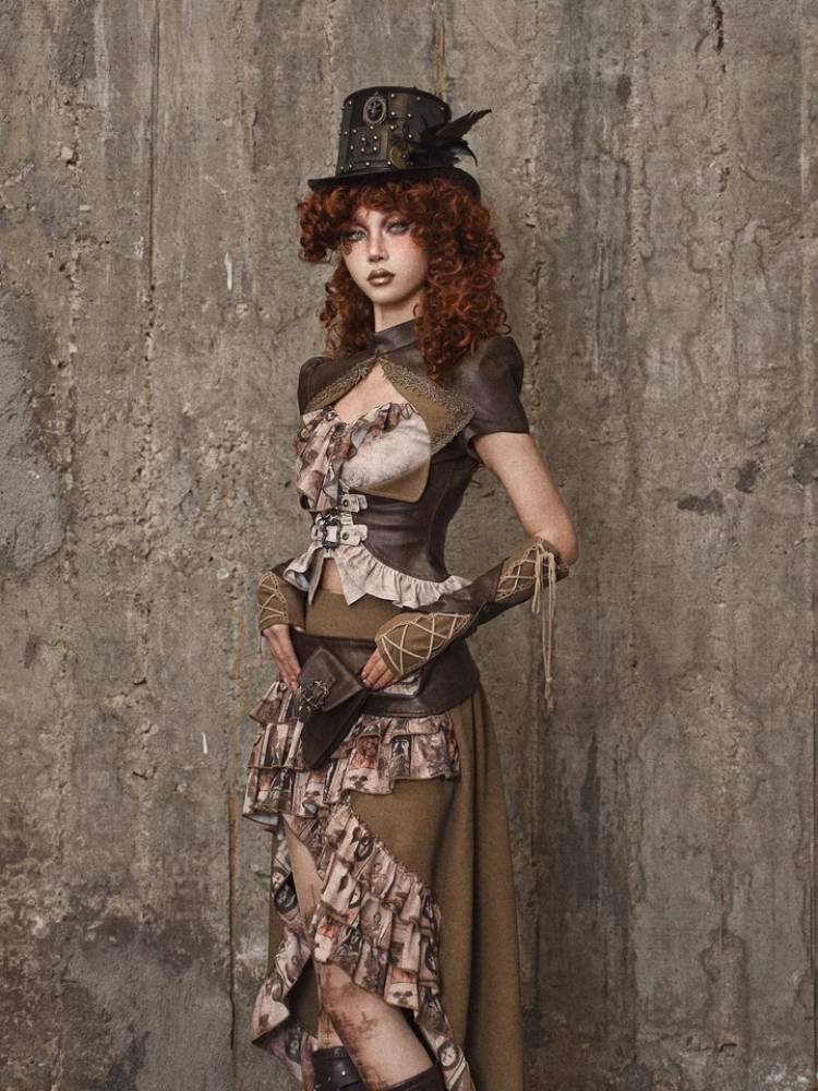 Vintage Lace Up sleeve - Wolvess