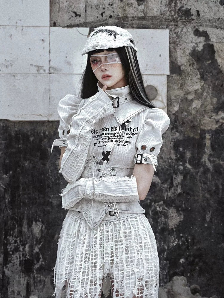 Graffiti Distressed Beret Cap - Wolvess