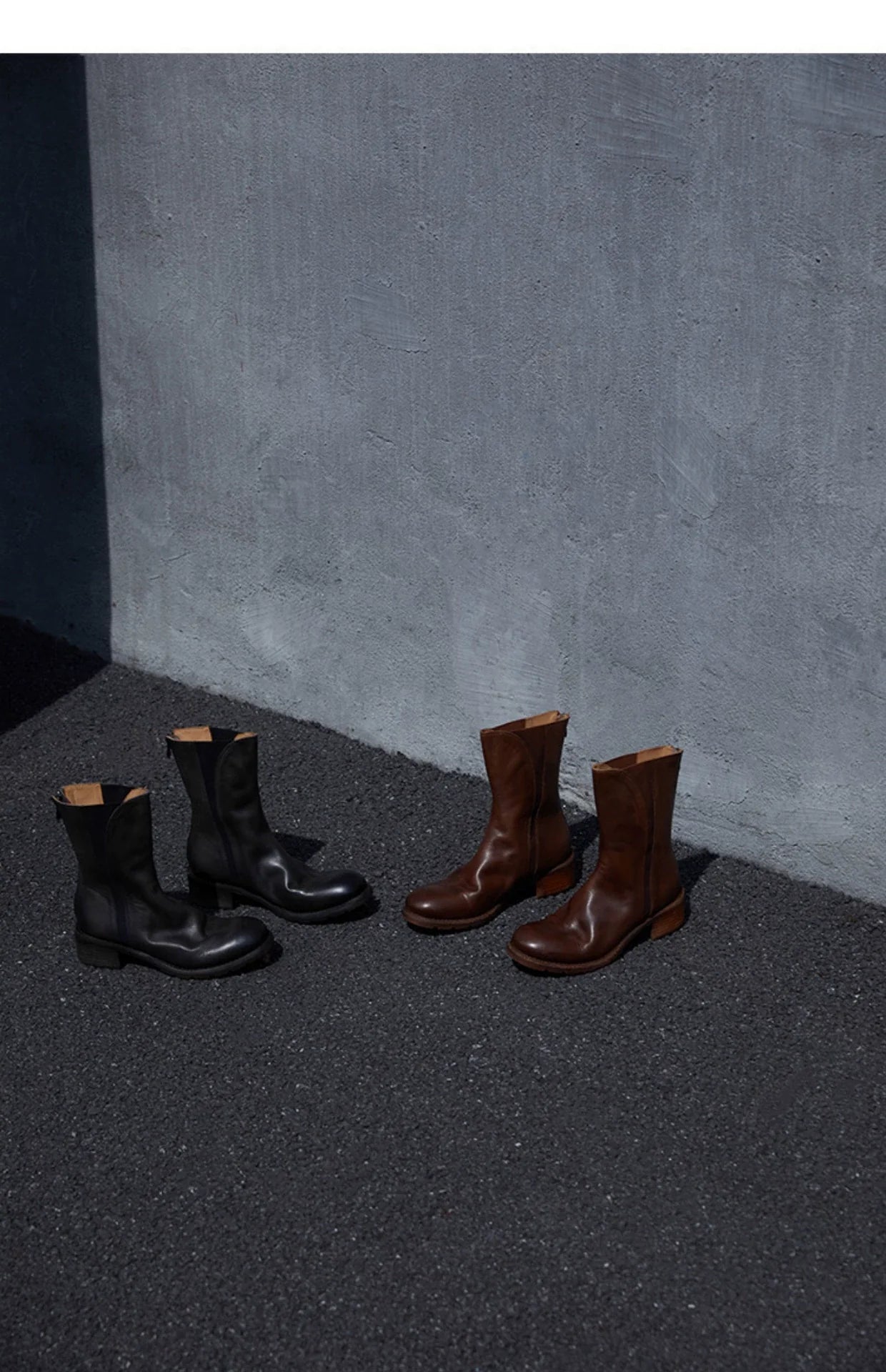 Leather Mid-Calf Boots - Wolvess