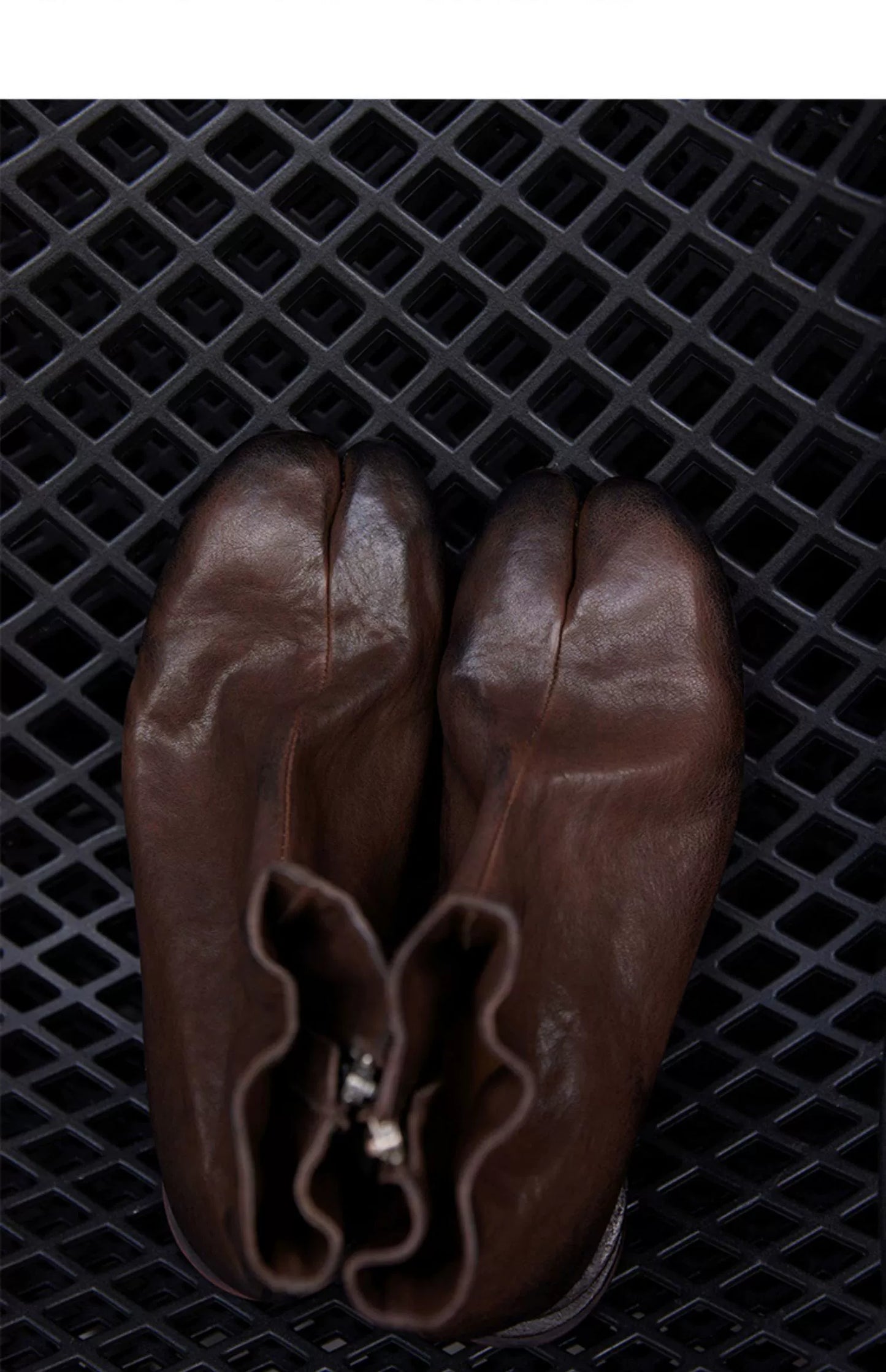 Black Leather Tabi Boots - Wolvess