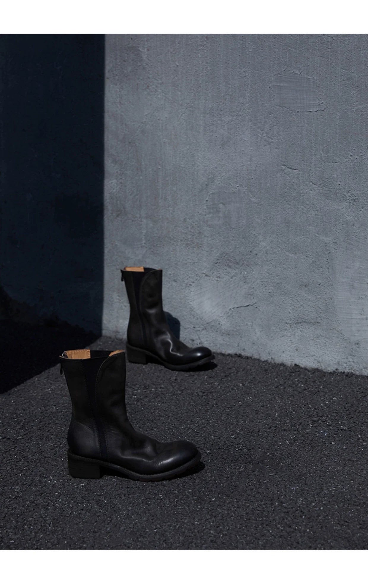 Leather Mid-Calf Boots - Wolvess