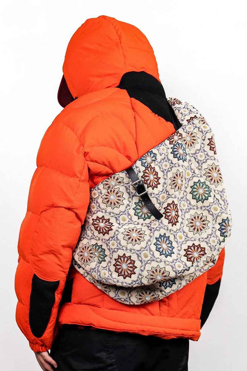 Jacquard Embroidered Crossbody Bag