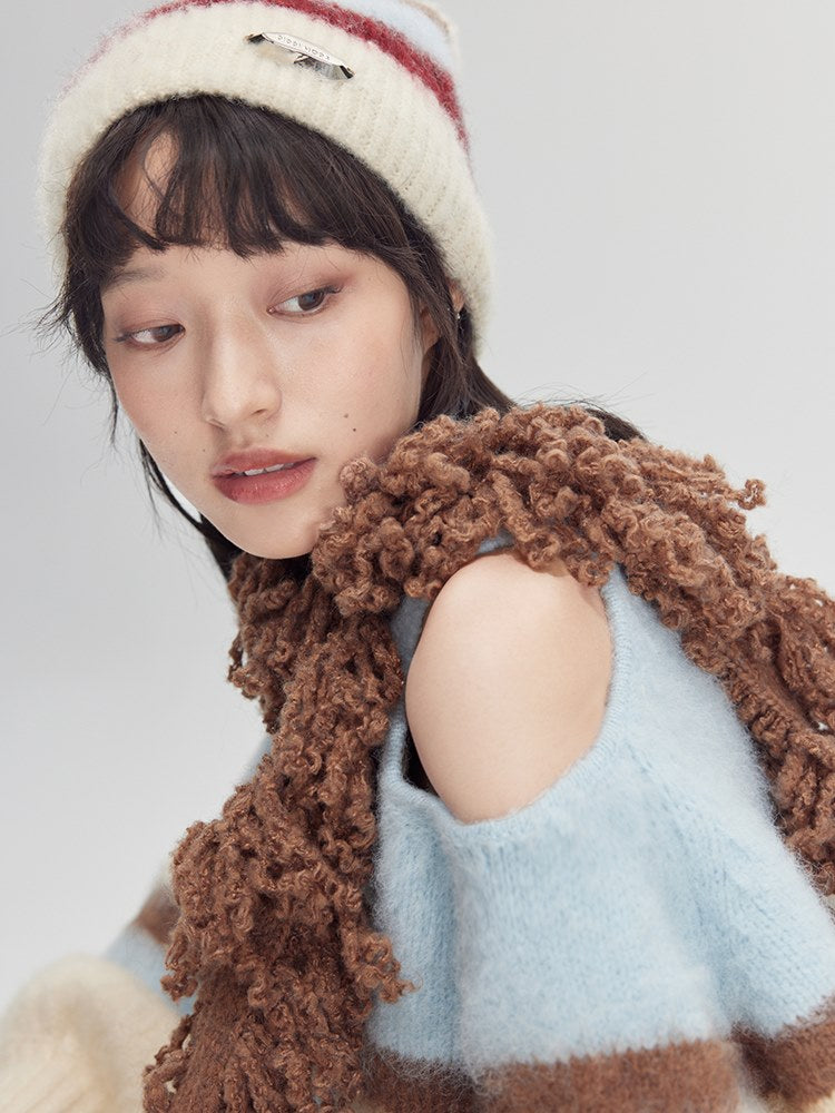 Fringe-Trimmed Wrap Scarf - Wolvess