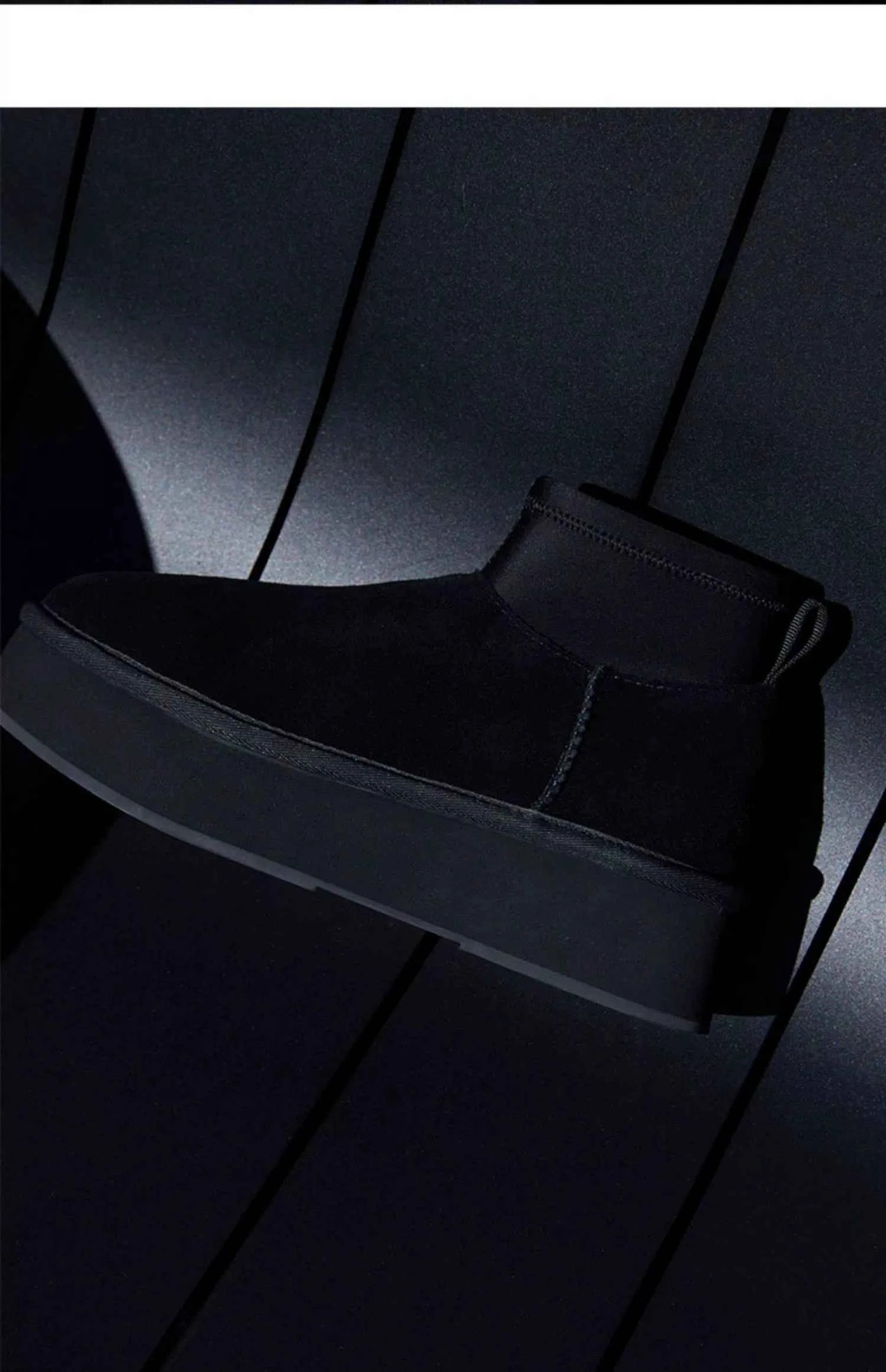 Suede Slip-On Ankle Boots With A Thick Sole